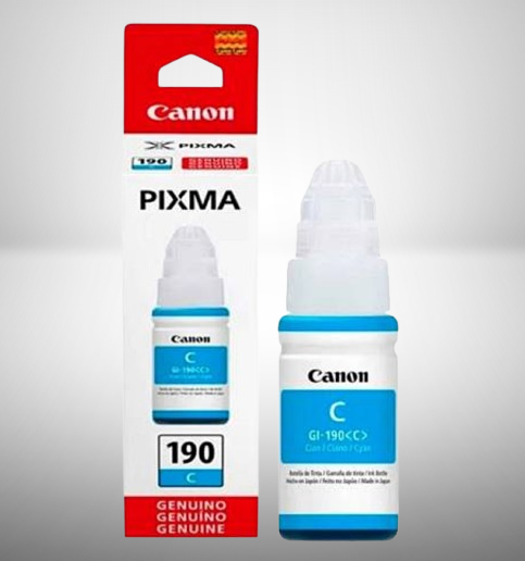 BOTELLA DE TINTA CANON GI-190 C, CIAN